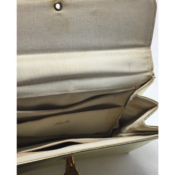 Morle Jeweled Bird Head Clasp Vintage Gold Evening Handbag Single Handle Purse - Picture 6 of 6